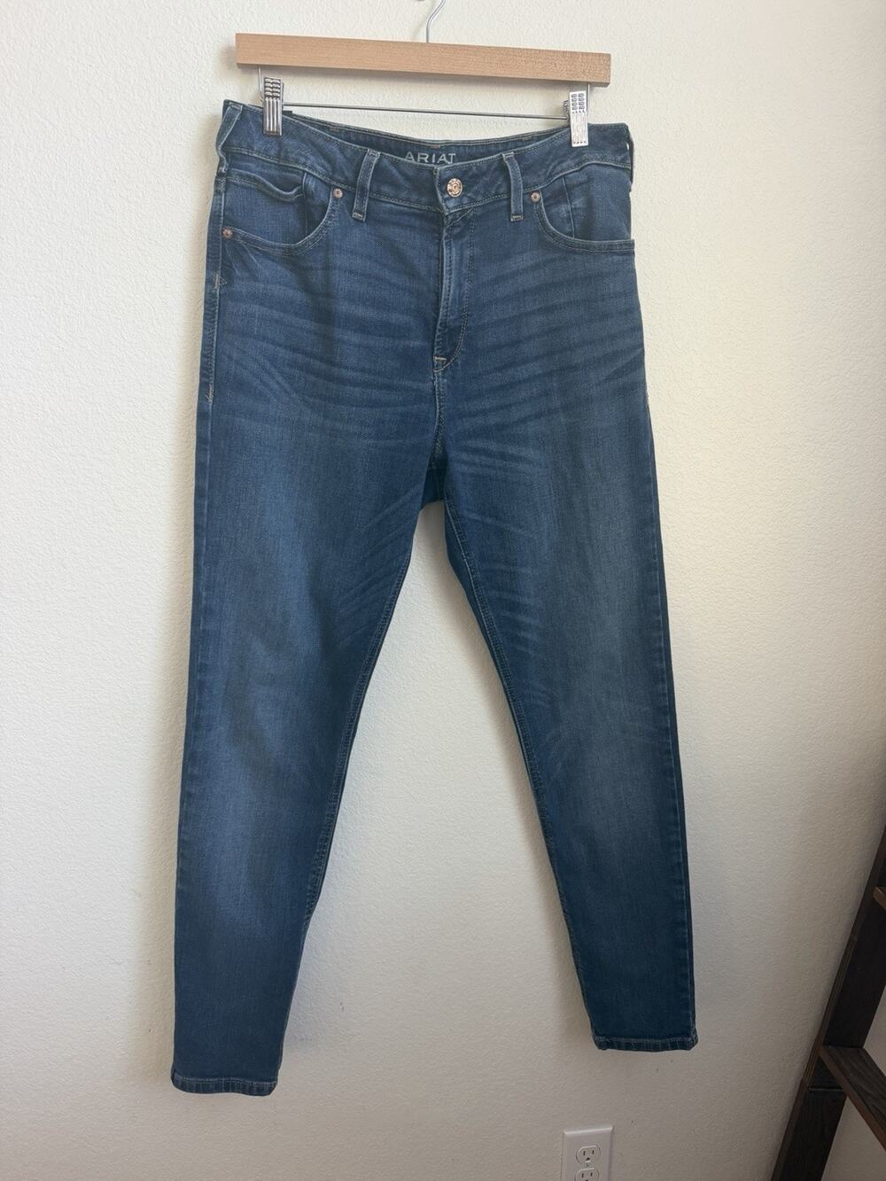 Ariat Jeans Womens 32 Blue High Rise Skinny Premium Italian Denim